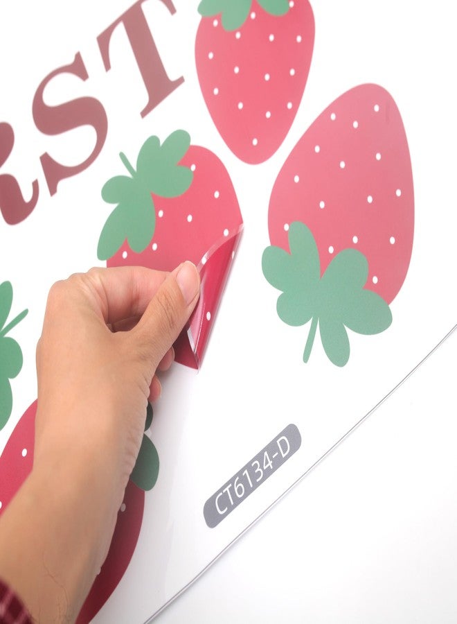 FUTNH Berry First Birthday Wall Decal for Balloons，Sweet One Birthday Party Sign for Girls，Strawberry First Birthday Wall Decal，Berry Themed 1st Birthday Backdrop Decal，Berry 1st Birthday Balloon Arch Sign - Image 4